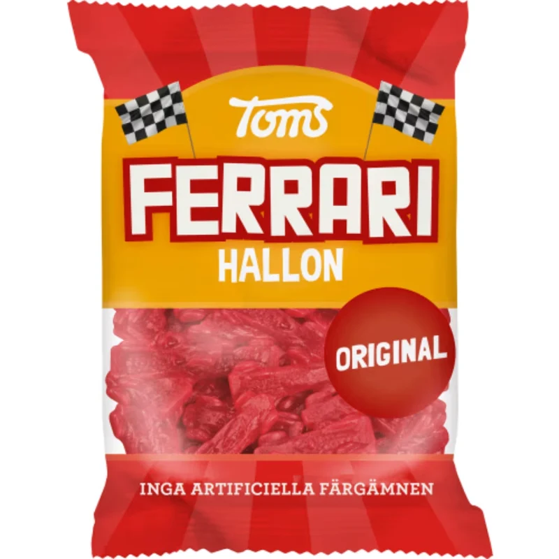 Toms Ferarri Original - Gummy Cars with Raspberry Flavor 130g