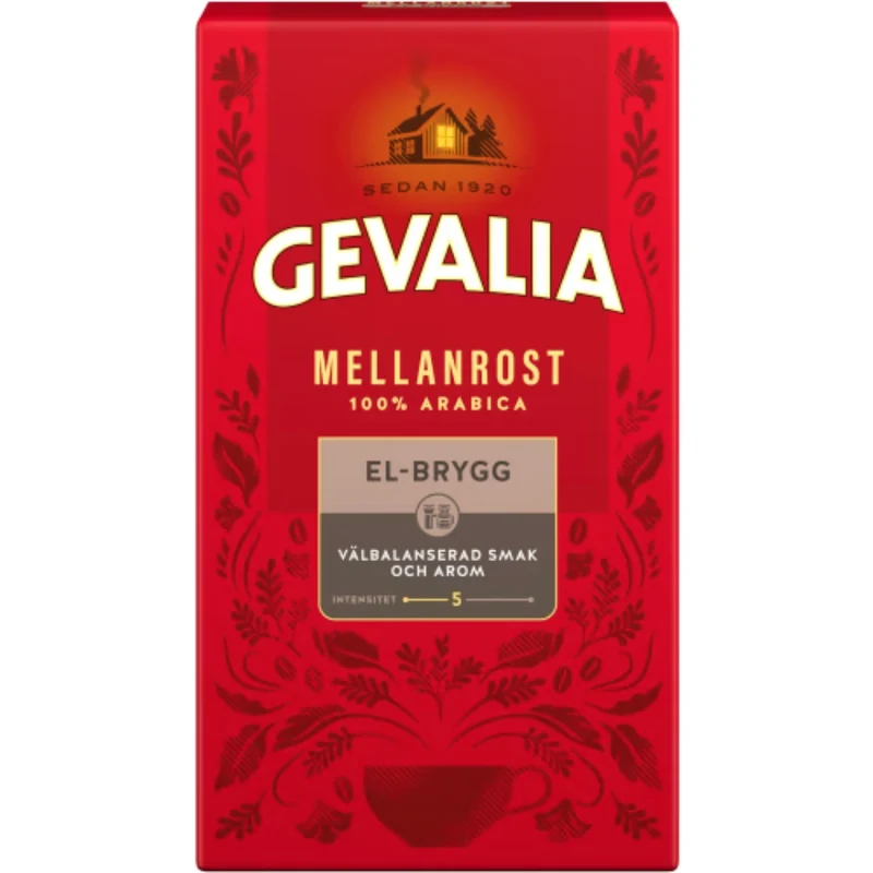 Gevalia El-brygg Mellanrost Bryggkaffe - Medium Roast Coffee for Electric Coffee maker 450g