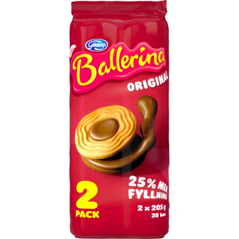 Ballerina Original Ballerina 2-pack - Crispy Biscuits and Smooth Nougat Cream 410g