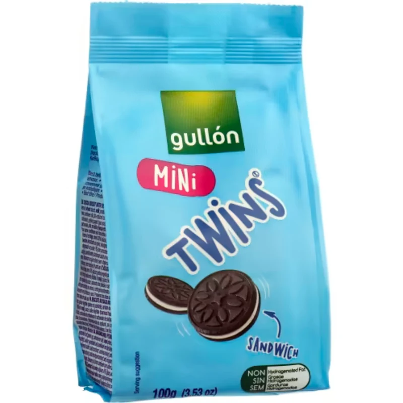 Gullon Mini Twins Vanilj - Cookies filled with Creamy Vanilla 100g