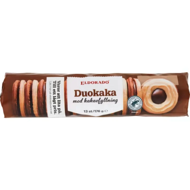 Eldorado Duokaka Choklad - Cookies filled with a Creamy Cocoa filling 176g