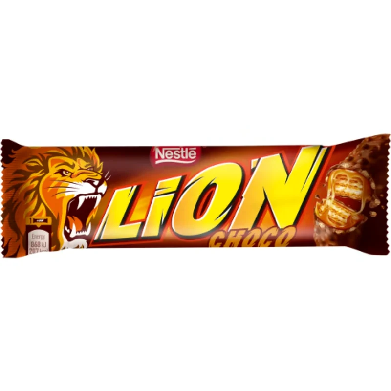 Nestlé Lion - Crispy Wafer, Caramel, and Crunchy Cereals, covered in ,Milk Chocolate 42g