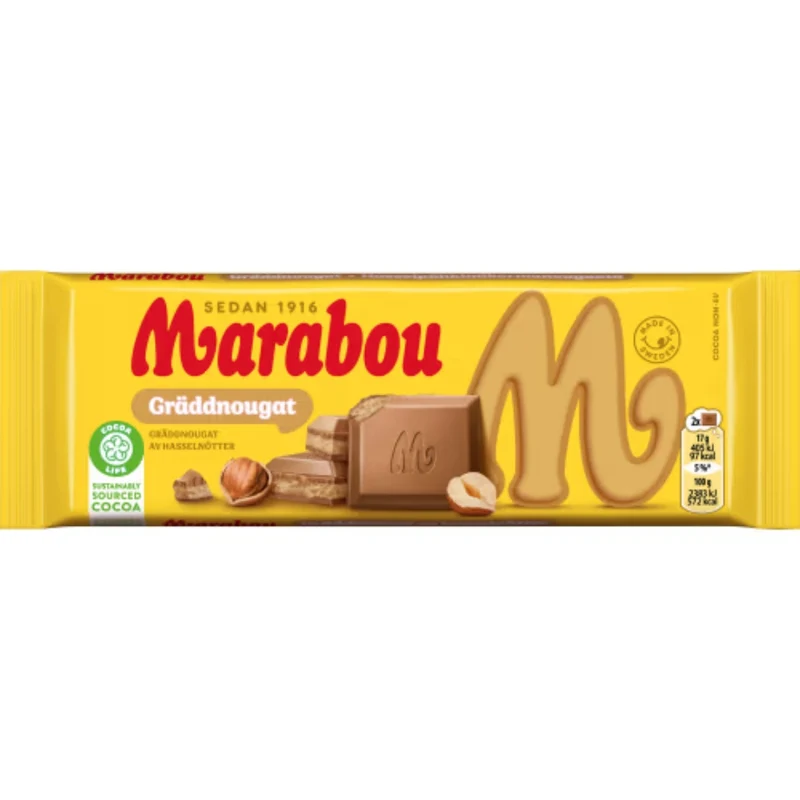 Marabou Gräddnougat - Milk Chocolate with Creamy Nougat 90g