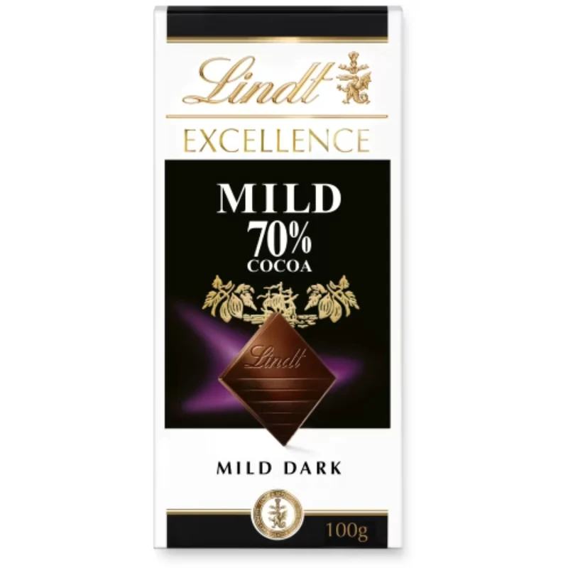 Lindt Excellence Mild 70% Chokladkaka - Mild Dark 70% Cocoa bar 100g