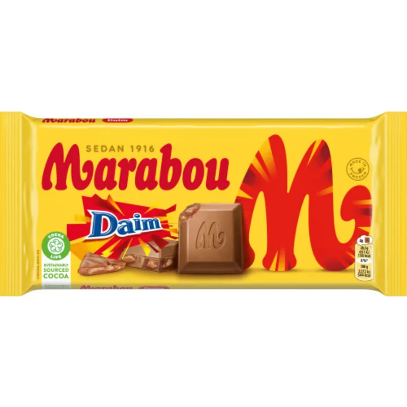 Marabou Mjölkchoklad Daim – Milk Chocolate With Daim 160g