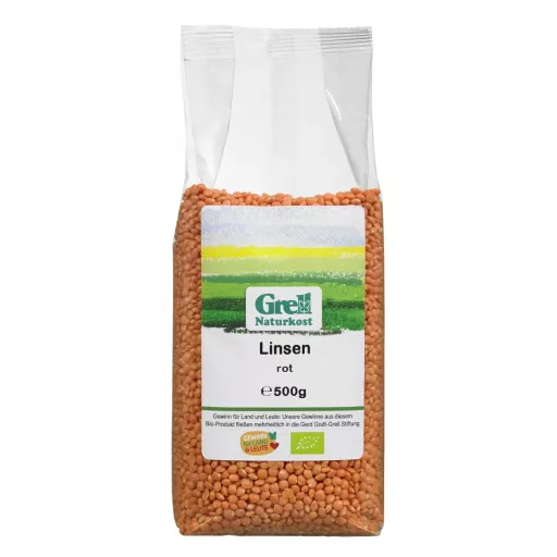 Økologiske Røde Linser - 500G - Grell Naturkost