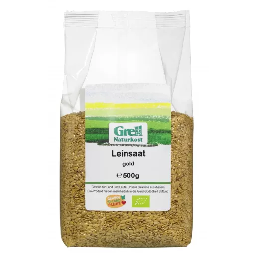 Økologiske Gule Hørfrø - 500G - Grell Naturkost