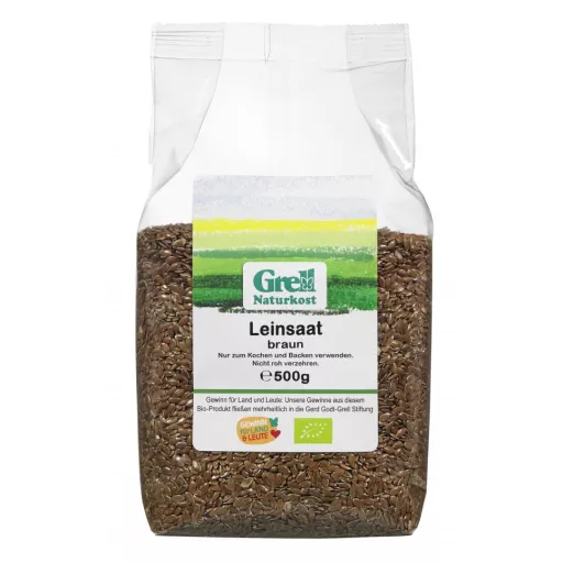 Økologiske Brune Hørfrø - 500G - Grell Naturkost