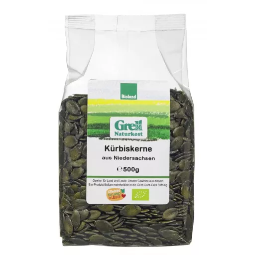 Økologiske Tyske Græskarkerner - 500G - Grell Naturkost