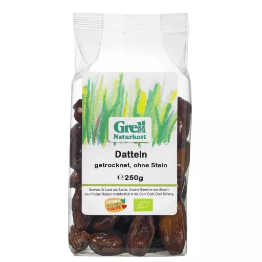 Økologiske Tørrede Dadler uden sten - 250G - Grell Naturkost