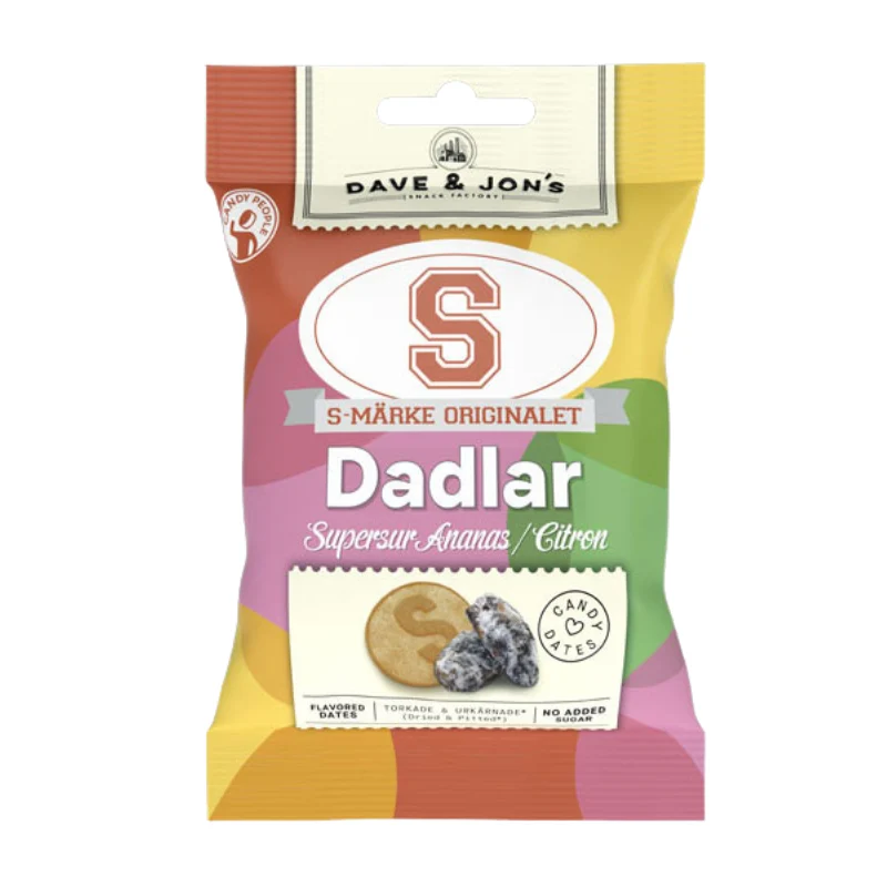 Dadlar S-märke Supersur Ananas & Citron