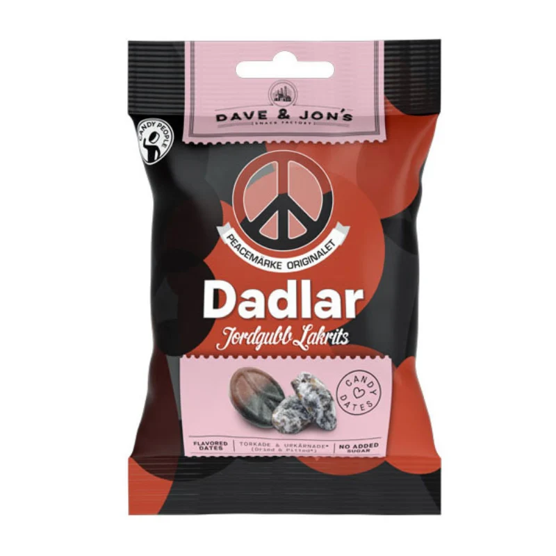 Dadlar Peacemärke Jorgubb & Lakrits