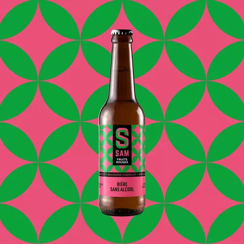 Bière SAM fruits rouges sans alcool 0,5% - bouteille 33 cl