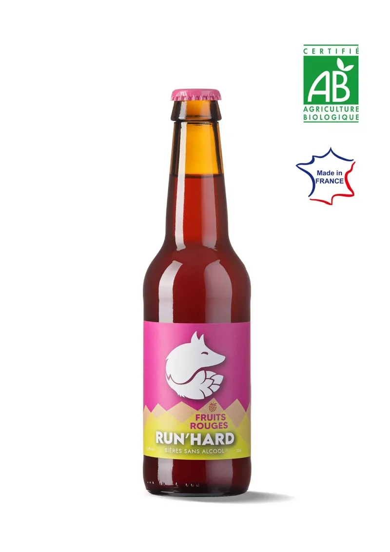 Bière fruits rouges RUN'HARD sans alcool 0,4% - 33 cl