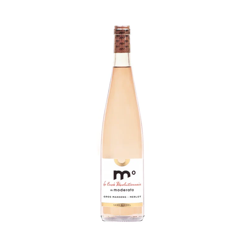 Vin rosé Merlot & Gros Manseng sans alcool 0,5% - La Cuvée Révolutionnaire de Moderato