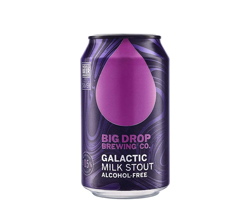 Bière Big Drop Galactic Milk Stout 0,5% sans alcool