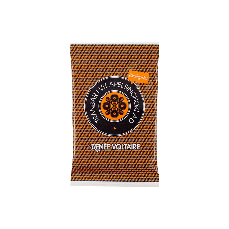 Tranbär i Vit Apelsinchoklad, 45 g Eko