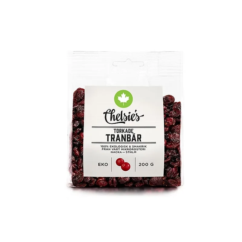 Torkade Tranbär, 200 g Eko