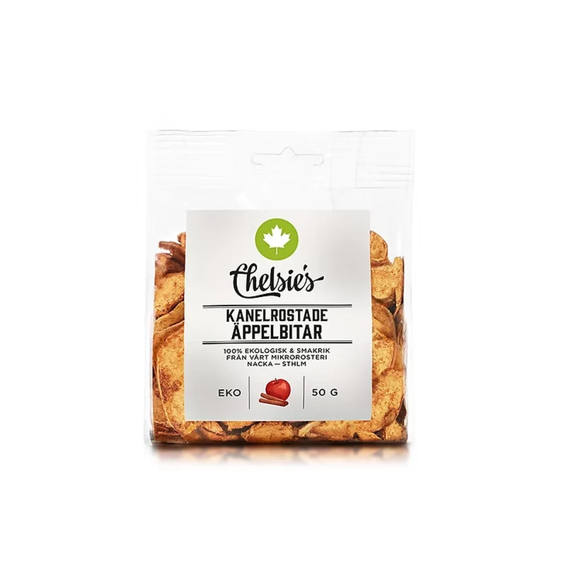 Chelsie's Kanelrostade Äppelbitar, 50 g Eko