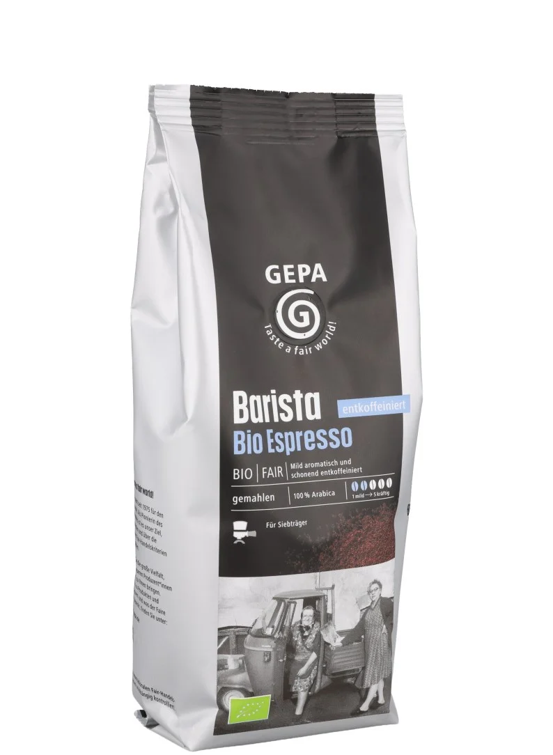 GEPA Italiensk Ekologisk Espresso koffeinfri portafilter-malning