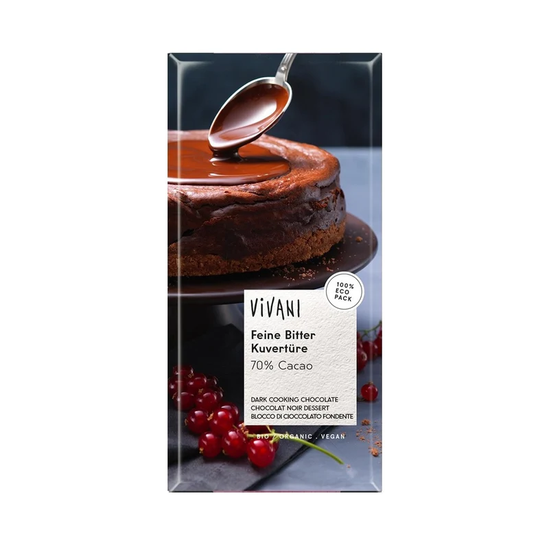 Blockchoklad Mörk 70%, 150 g Eko