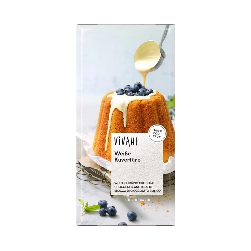 Blockchoklad Vit, 150 g Eko