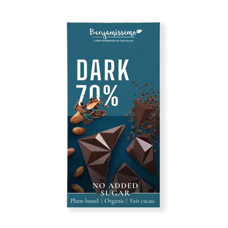 Mörk Choklad 70% Sockerfri, 60 g Eko