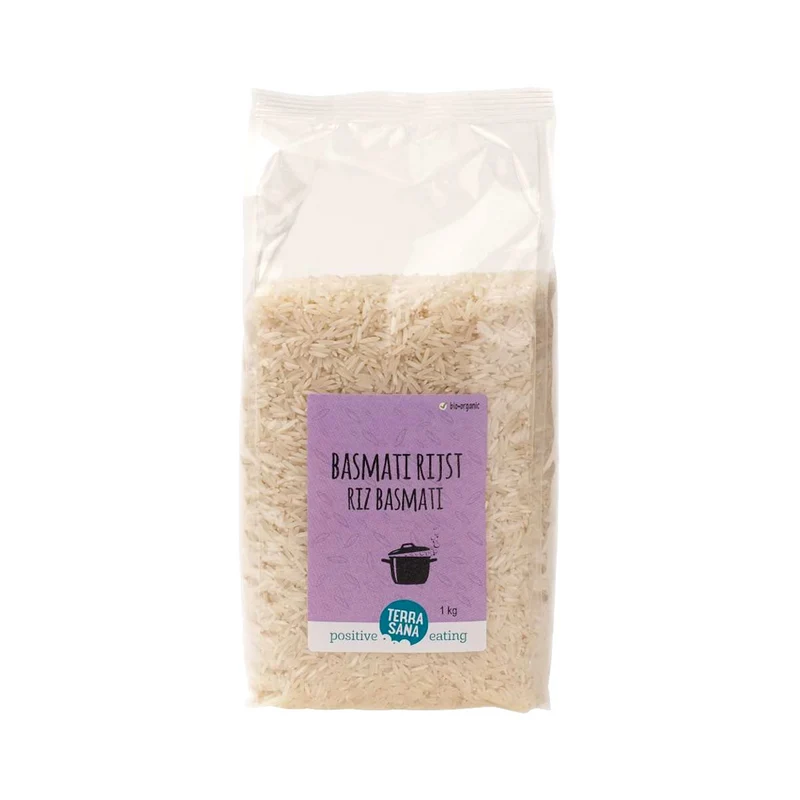 Basmatiris Vitt, 1 kg Eko