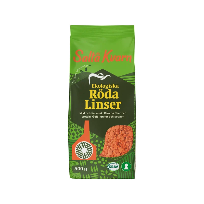 Röda Linser, 500 g Eko