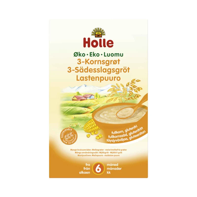 3-kornsgröt/ välling för spädbarn, 250 g Eko