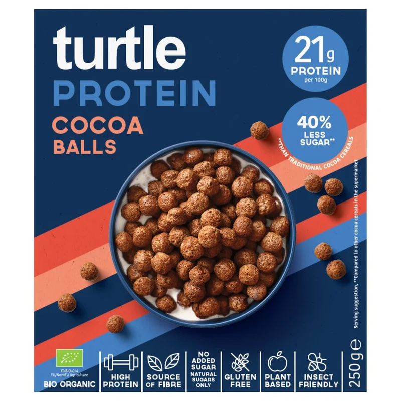 Økologiske Protein Cocoa Balls - 250G - Turtle