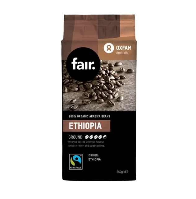 Oxfam Fair Ethiopia Fairtrade Organic Ground Coffee 250g