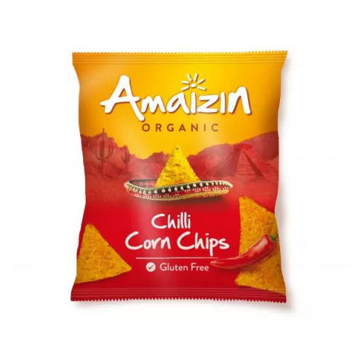 Økologiske Tortilla Chips Chili - 75G - Amaizin