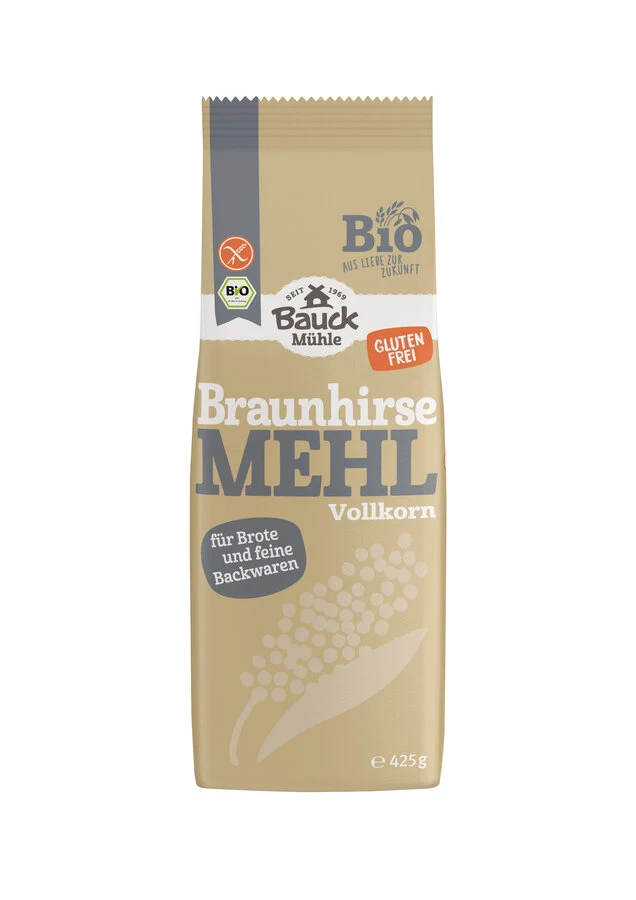 Økologiske Fuldkorns Hirsemel - 500G - Bauck Mühle