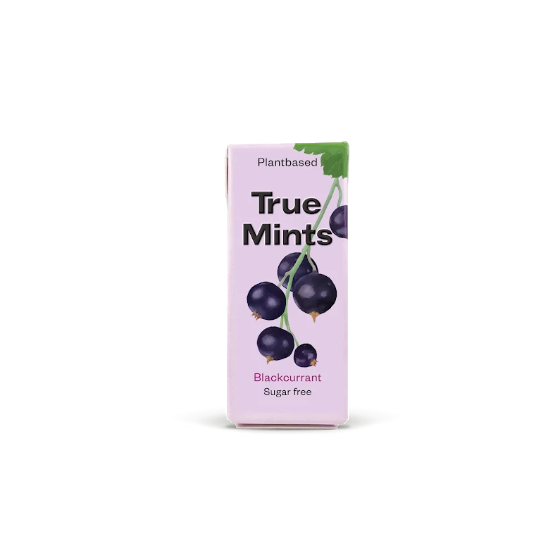 True Mints xylitolpastiller, svarta vinbär, 13 g