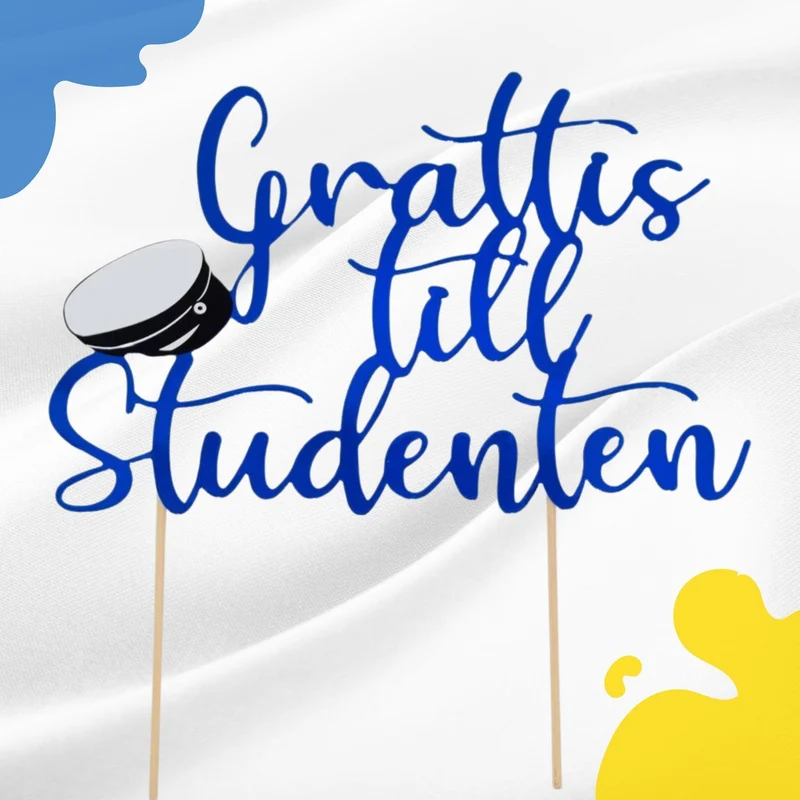 Blå Stjärnstudent Dekoration