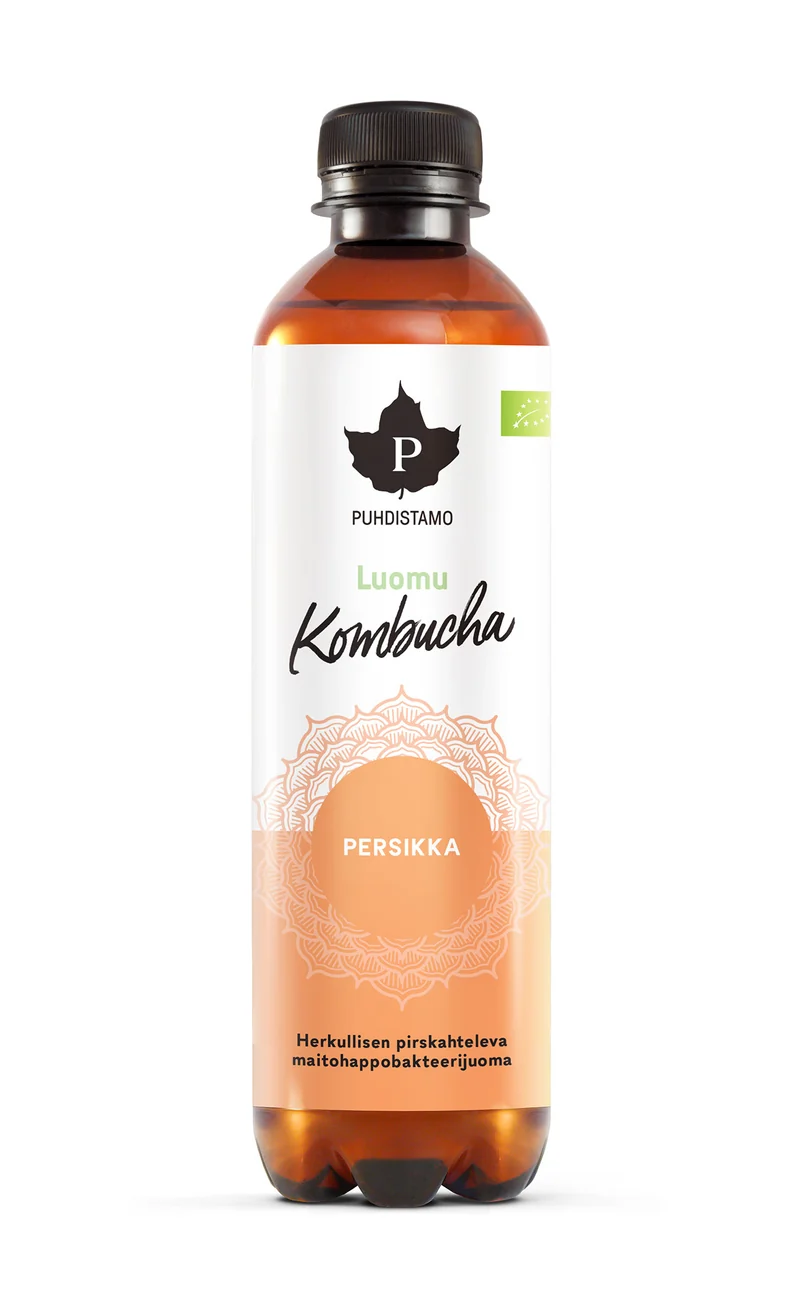 Kombucha, persika, 370 ml