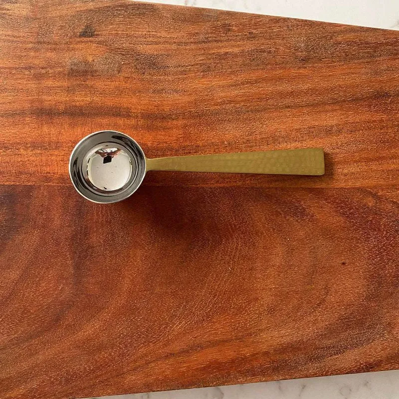 Brushed Brass Stainless Steel Scoop Spoon