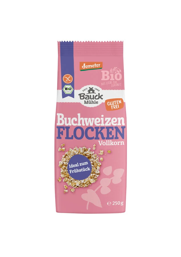 Biodynamiske Glutenfri Boghvedeflager - 250G - Bauck Mühle