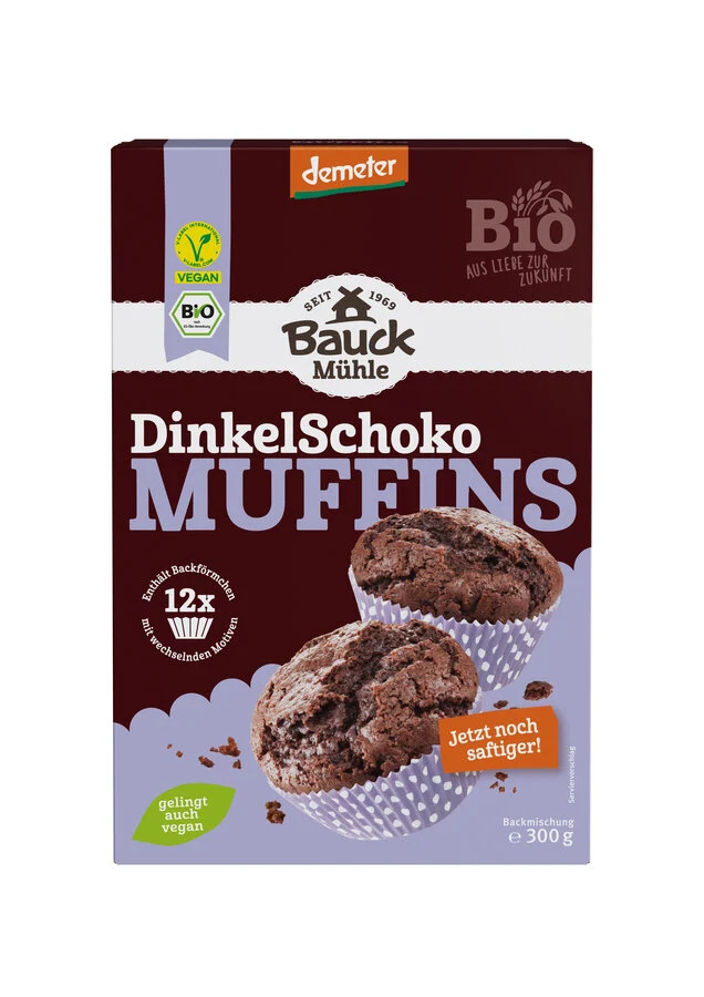 Biodynamisk Kageblanding Spelt Choko Muffins - 300G - Bauck Mühle