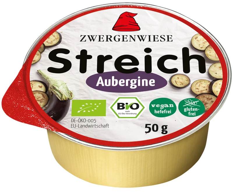 Økologisk Vegansk Smørrepålæg Mini - Aubergine - 50G - Zwergenwiese Streich