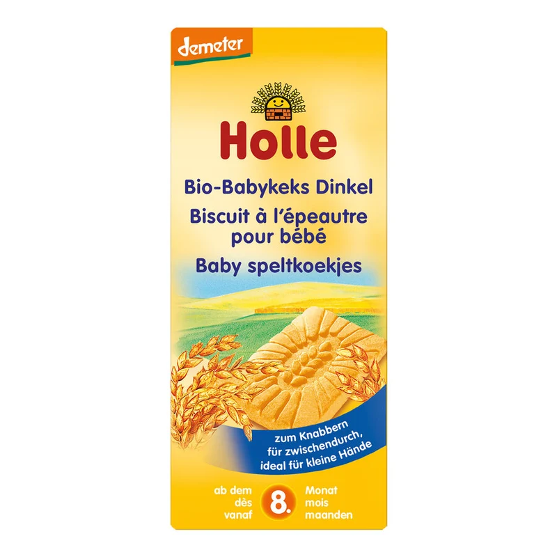 Biodynamiske Spelt Børnekiks - Fra 8 Måneder - 150G - Holle