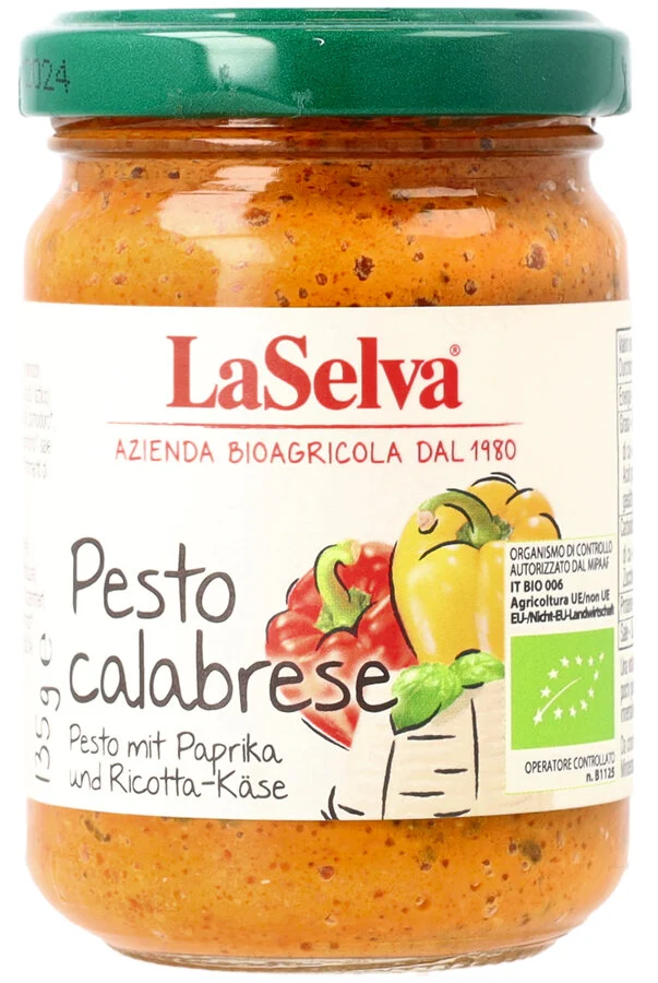 Økologisk Pesto Peber & Ricotta Pesto Calabrese - 135G - La Selva
