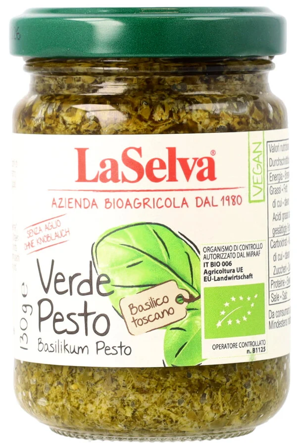 Økologisk Pesto Basilikum Pesto Verde - 130G - La Selva