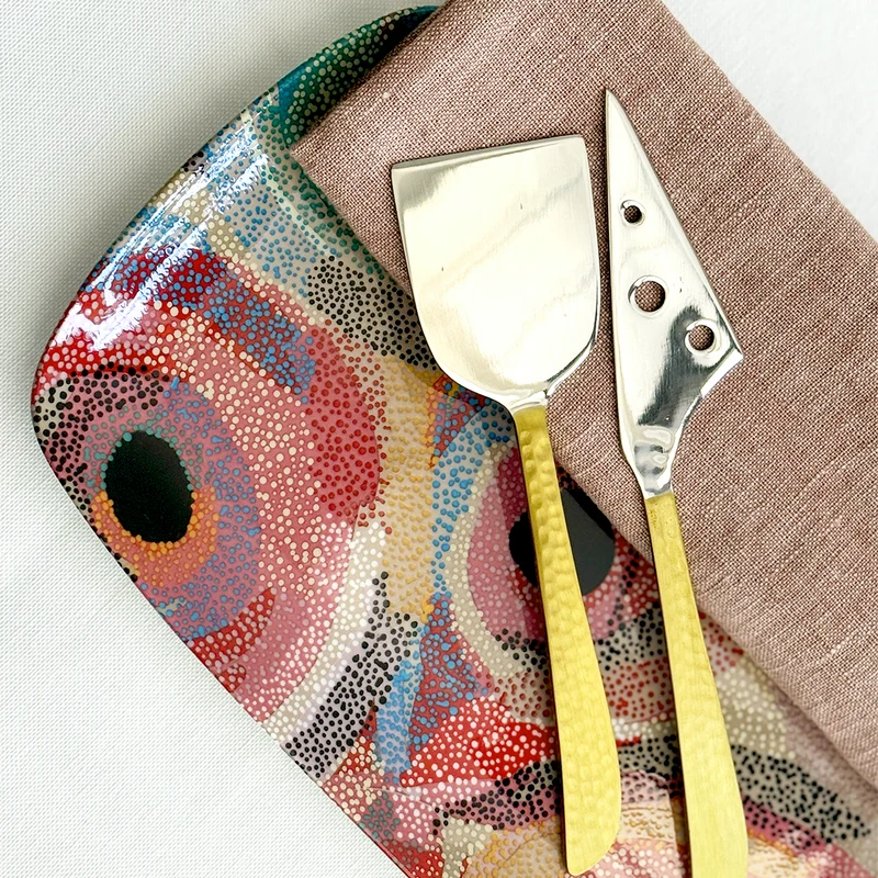 Brass Plated Stainless Steel Cheese Knife Set