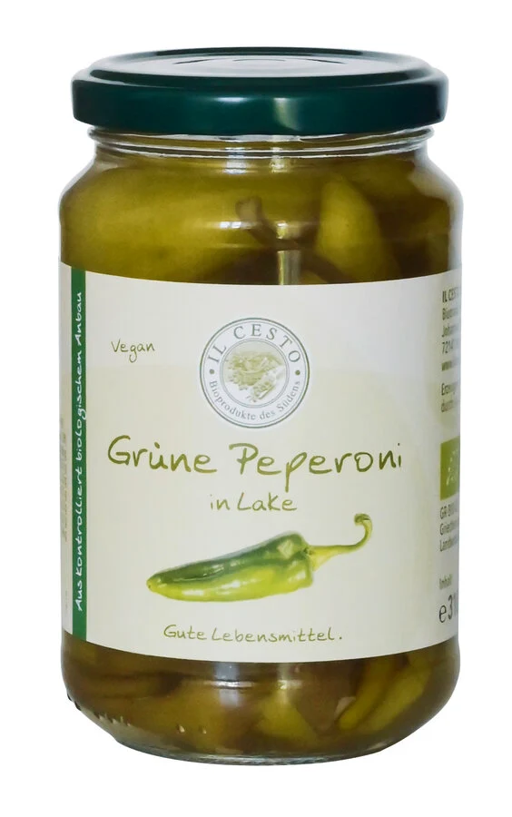 Økologiske Peperoni i lage - 310G - Il Cesto