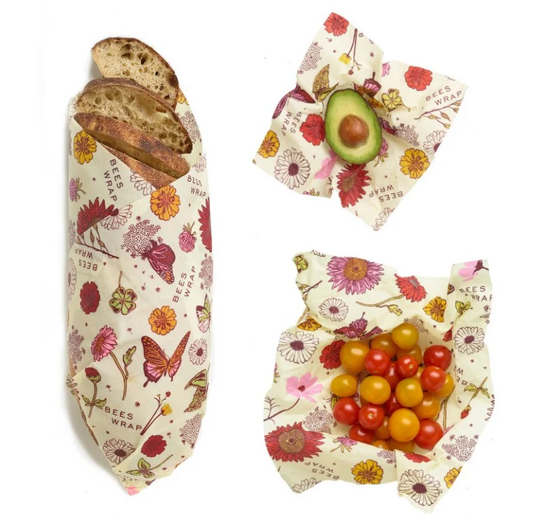 Bee’s Wrap - återanvändbara omslag i tre storlekar, Vegan Meadow Magic