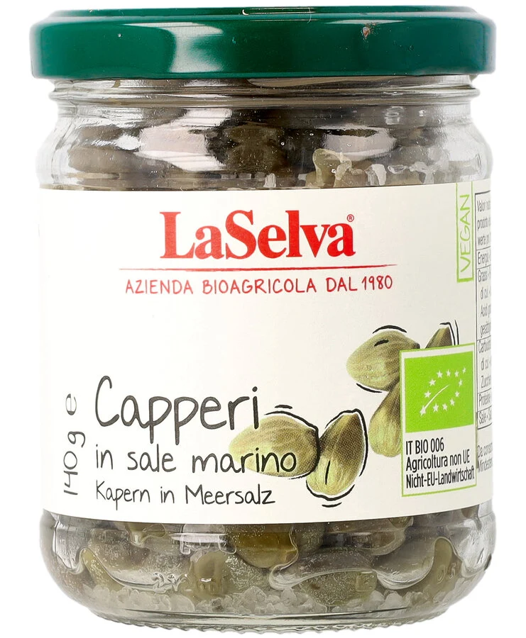 Økologiske Kapers i Salt - 140G - La Selva