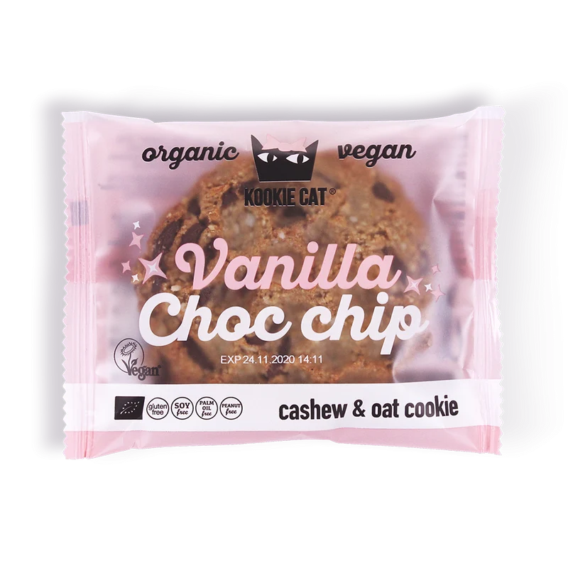 Kookie Cat vanilj & choc chips, 50 g