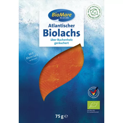 Økologisk Røget Laks - 75G - BioMare Wechsler's Feinfisch